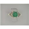 Image 1 :  ANTIQUE WHITEGOLD FILIGREE RING EMERALD 1 CT! #957258