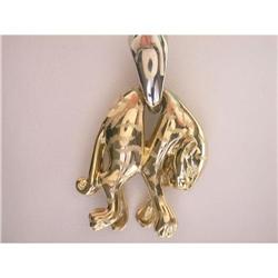 14k GOLD  LIONESS PENDANT and PEARL ENHANCER  #957262