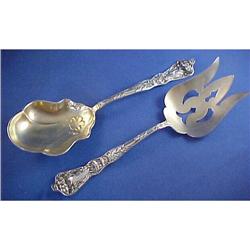 Art Nouveau Poppy sterling silver Salad Set #957275