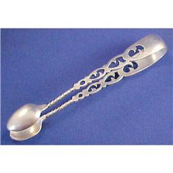 Pierced Ornate sterling silver Tongs by D & H #957291