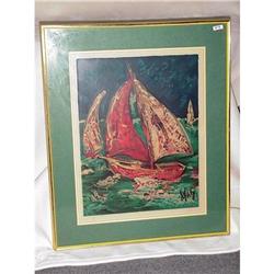 Sailboat Lithograph #957530