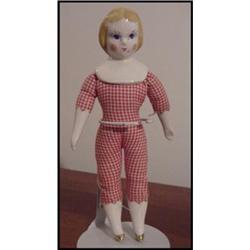 Doll Ruth Gibbs Godey Lady  7" Checked Body #957589