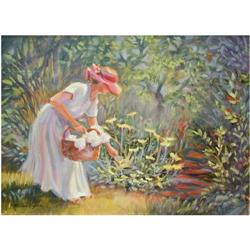 Michele Byrne, Peonies, Signed Canvas Print #957892