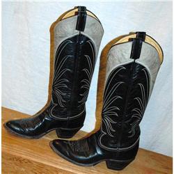 Extra Fancy Tony Lama Cowboy boots Black&Gray #957906
