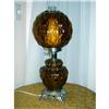 Image 1 : Amber Glass Gone with the Wind Lamp #957926