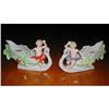 Image 1 : Pair of Victorian porcelain cherub on swan with #957931