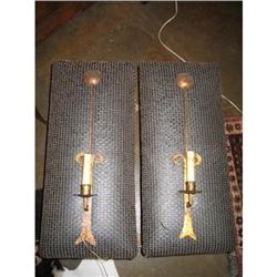 Pair of Spanish Gilded Iron Sconces #974874