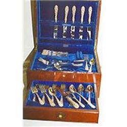 Stieff-Sterling silver "Rose" 43pc flatware set #975001
