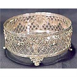 Sterling silver circular bowl with liner #975002