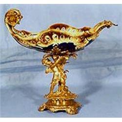 Rare KPM Majolica Compote centerpiece held by #975010