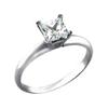 Image 1 : Diamond Princess Solitaire 1.00ct certified WG #975181