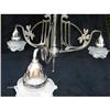 Image 1 : Art Nouveau Chrome Chandelier C1910 #975225