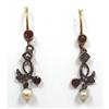 Image 1 : 1890s Pearl and Garnet Earrings #975365