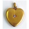 Image 1 : 1890s Gold Heart Locket with Diamond #975392