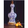 Image 1 : 19th C. Floral Delft Vase / Table LAMP  #975468