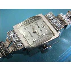 Old Deco 14kt Gold Diamond DRESS WATCH 14K #975595