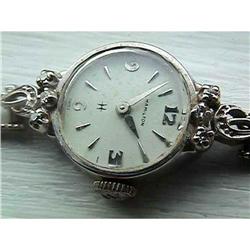 14k Gold Diamond HAMILTON Watch Wristwatch  #975597