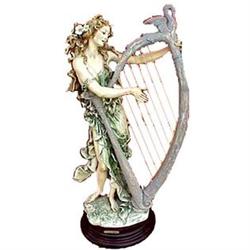 Armani HARP GIRL Porcelain Sculpture Woman Lady #975601