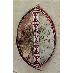 Kenyan Massai Buffalo Hide Warrior Shield old #975609