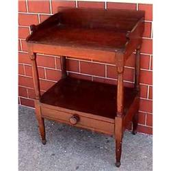 19c American Shaker Pine Wash Stand Table #975611