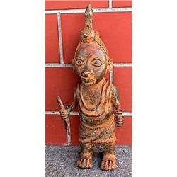 Bronze African Figural Witch Doctor Sculpture #975612