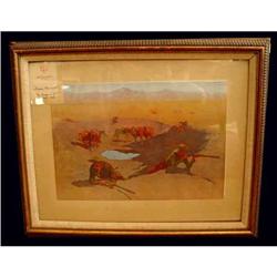 Fredrick Remington Shadows Watering Hole Litho #975617