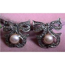 18k Earrings Nouveau 18kt White Gold Diamond #975621