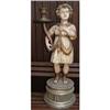 Image 1 : 19c Italian Carved Wood Candle Boy Sculpture #975623