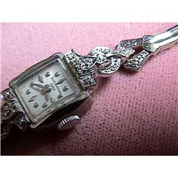 Deco 14kt Gold Diamond Baume Mercier Wristwatch #975626