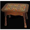 Image 1 : Oak Mahogany Rose Medallion Ceramic Tile TABLE #975629