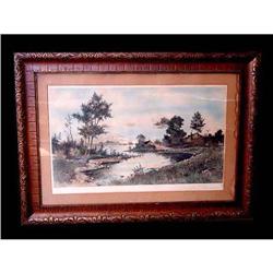 BOHDE American LANDSCAPE  LISTED Dry Pt Etching #975634
