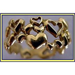 GEORG JENSEN 18K GOLD HEART RING  #975718