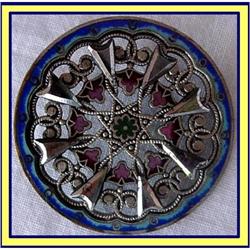 4 ANTIQUE FRENCH ENAMEL FILIGREE  BUTTONS #975723