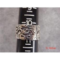 RARE Mexican Sterling  Mens Designed Ring Size #988736