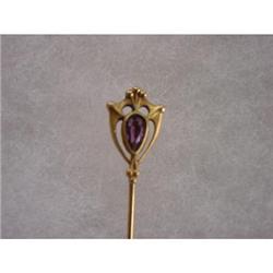 Victorian Art Nouveau Amethyst Stickpin #988803