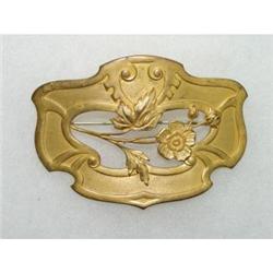Victorian Brass Sash Pin Brooch Edwardian #988807