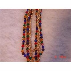 Napier Multicolored Glass 5 strand necklace #988853