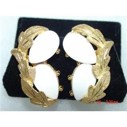 1950s KRAMER Lucite Gold Earrings #988946