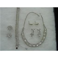  Sparkling Rhinestone 8 PIECE  PARURE  necklace #988988