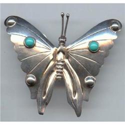 Vintage Sterling  Butterfly Pin Brooch #989011