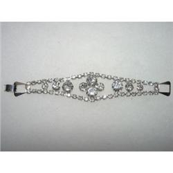 1950s Clear  Rhinestone Link Bracelet #989023