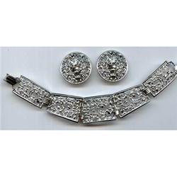  Sarah Coventry Silver  Filigree Bracelet #989035