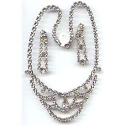 STUNNING  Rhinestone 3 Piece  Festoon Necklace #989036