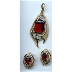 Sarah Coventry Topaz Rhinestone  Necklace  and #989062