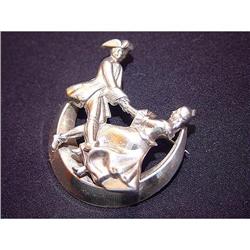  STERLING LANG dancing couple brooch #989072