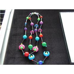  OLYMPIA GIBSON Plastic Lucite Necklace AWSUM! #989088