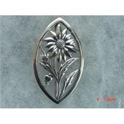 Art Deco SCANDINAVIAN Sterling Floral Brooch #989150