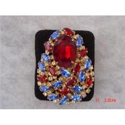 Vintage Wonderful Red White and Blue Rhinestone #989153