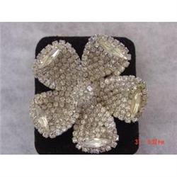 Vintage 1950s Clear Rhinestone WEISS Brooch #989160