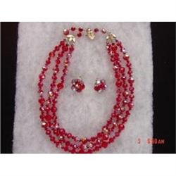 Three Strand Red Aurora Borealis Crystal #989164